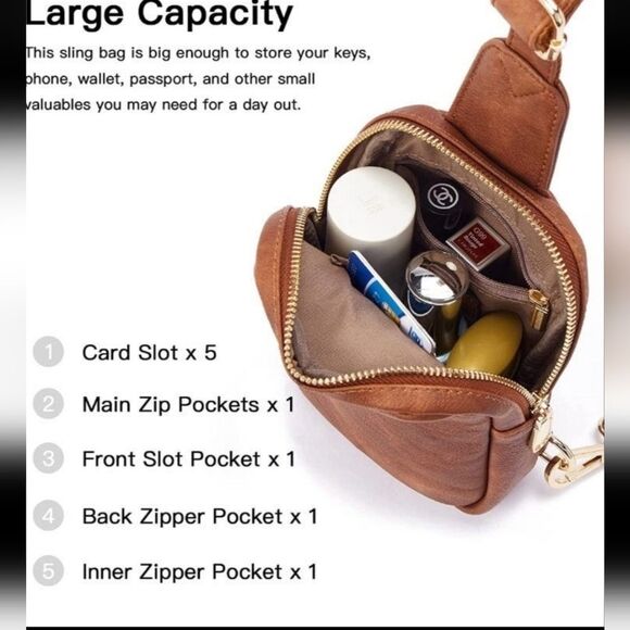 Sling Bag Crossbody Bag Gold Toned hardware - Picture 13 of 13